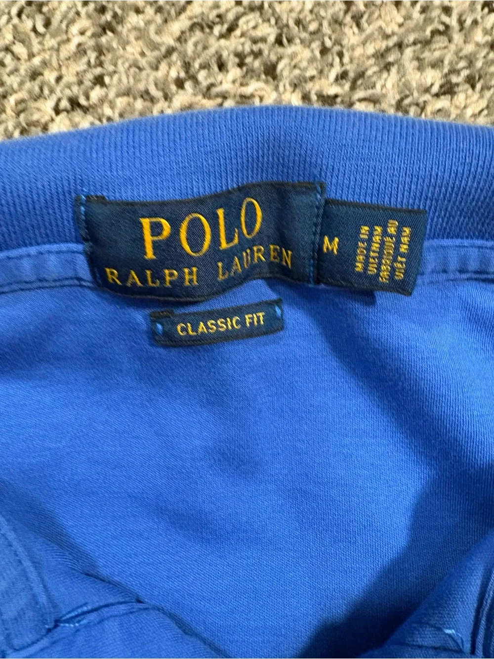 Ralph Lauren Men's Royal Blue Polo Shirt with Embroidered Pony